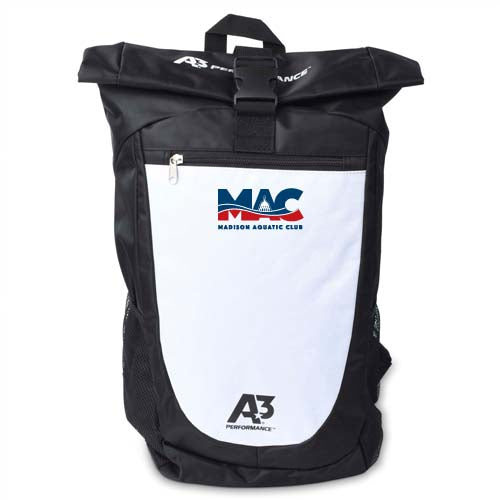 NEW! MAC Roll Top Backpack w/ logo - Madison Aquatic Club