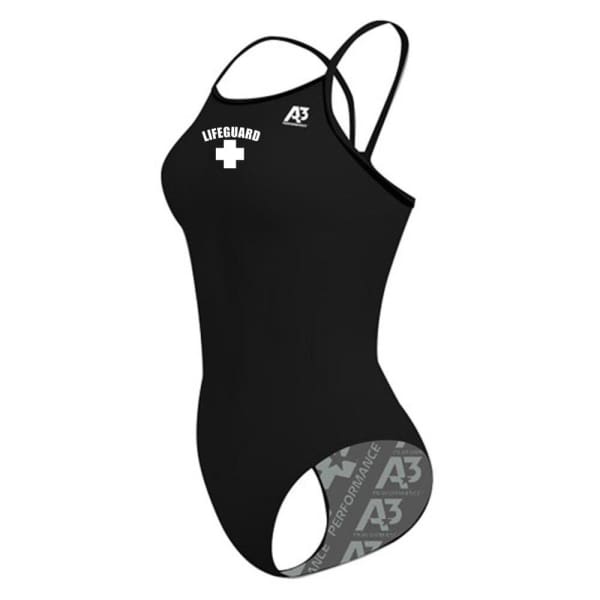A3 Performance Guard Female Xback Swimsuit w/ logo - Black 100 / 20 - Female