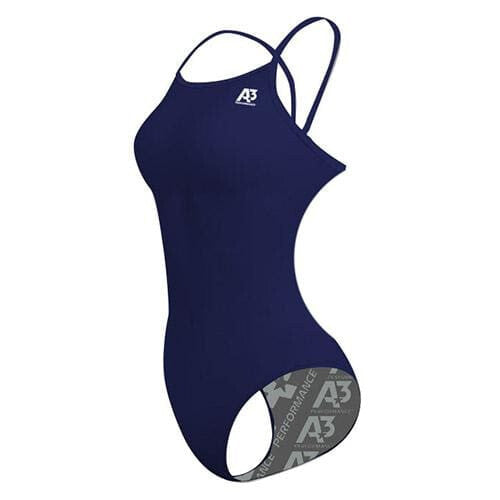 A3 Performance Solid Female Flashback Swimsuit - Navy 350 / 24 - Female