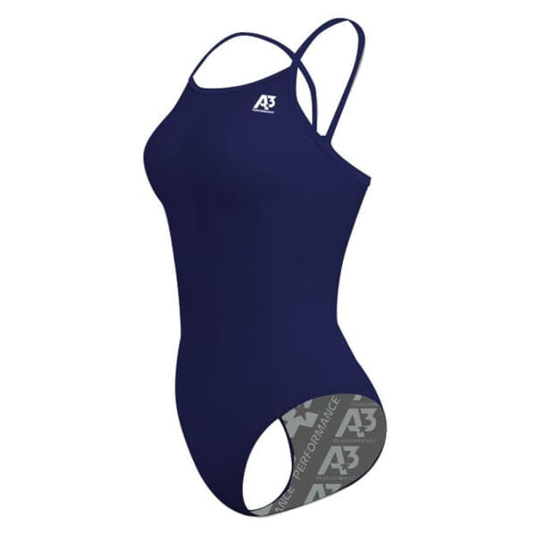 A3 Performance Solid Female Xback Swimsuit - Navy 350 / 28 - Female