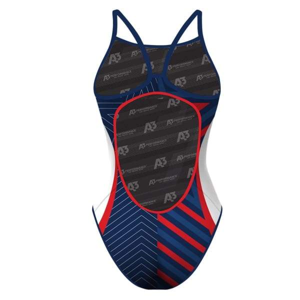 A3 Performance USA Stars Female Xback Swimsuit - A3 Performance