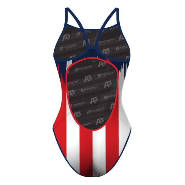 A3 Performance USA Stripes Female Xback Swimsuit - A3 Performance