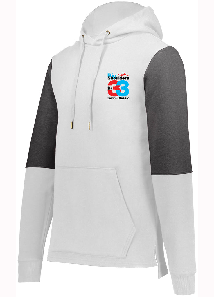2024 Big Shoulders All-American Hoodie - White/Carbon Heather / Adult Small