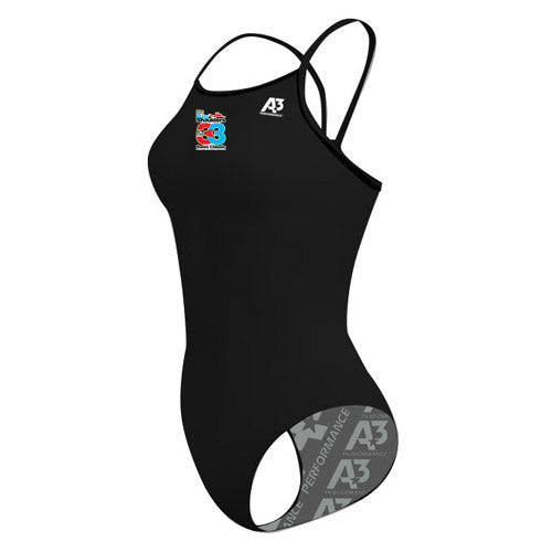 2024 Big Shoulders Female Xback Swimsuit with Logo - Black 100 / 22