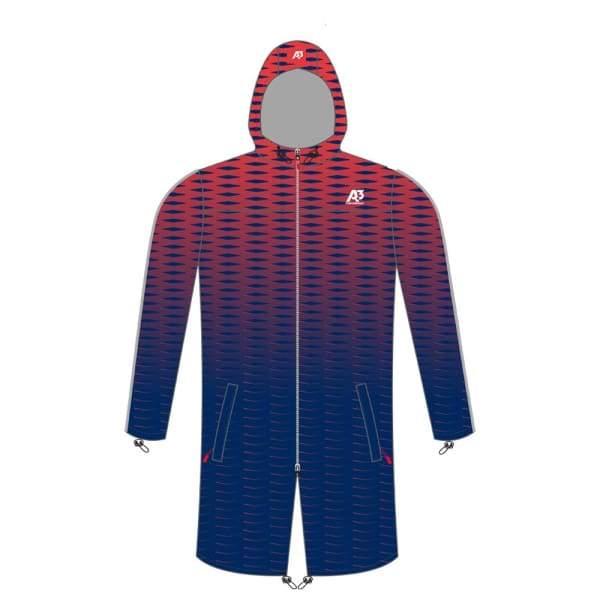 A3 Performance Sublimated Parka - Red/Navy / Youth Small - Team Apparel