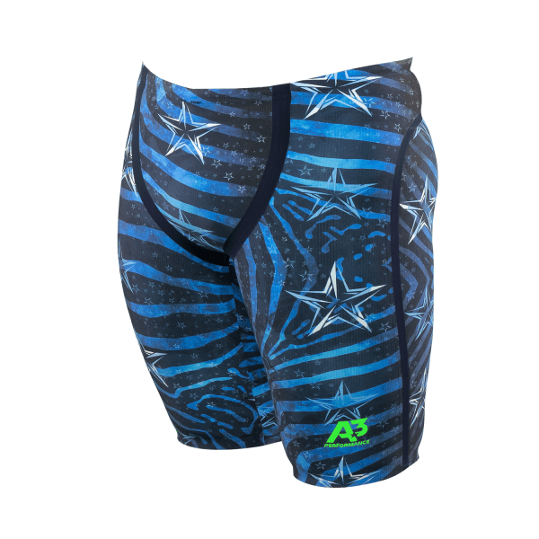 A3 Performance PHENOM Male Jammer Technical Racing Swimsuit - Blue/Navy 305 / 20 - Male