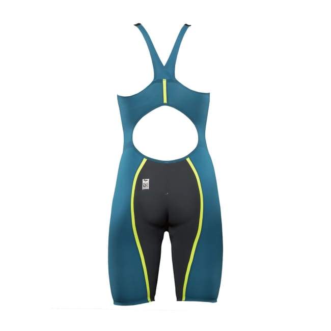 A3 Performance Vici Female Powerback Technical Racing Swimsuit - Teal/yellow 859 / 18 - Female