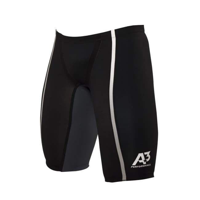 A3 Performance Vici Male Jammer Technical Racing Swimsuit - Black/silver 100 / 22 - Male