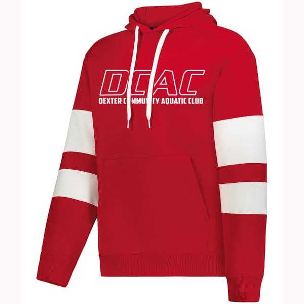 DCAC Jackson Way Hoodie - Red/White / S - Dexter Community Aquatic Club