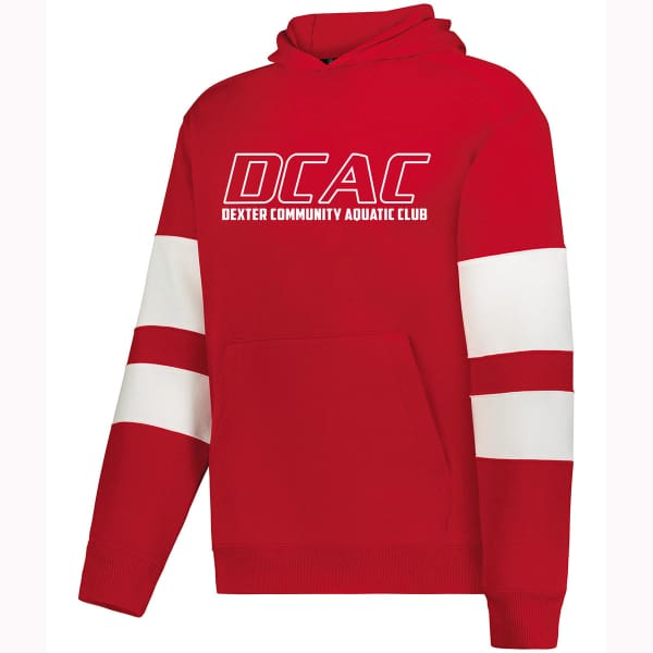 DCAC Jackson Way Hoodie - Red/White / YS - Dexter Community Aquatic Club