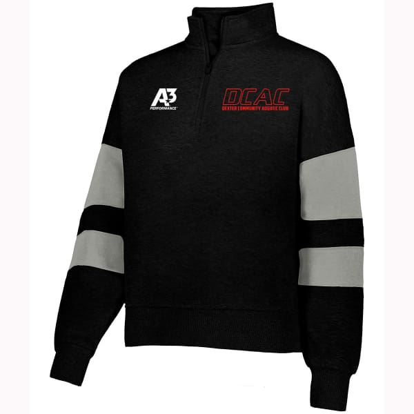 DCAC Jackson Way Ladies Pullover - Black/Charcoal / Ladies Small - Dexter Community Aquatic Club