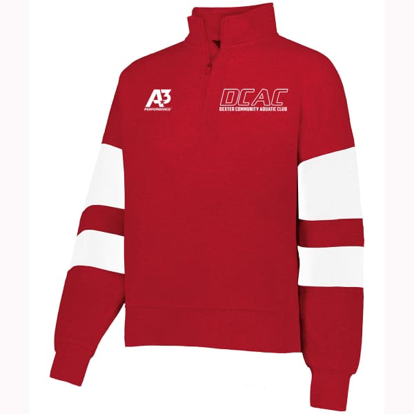 DCAC Jackson Way Ladies Pullover - Red/White / Ladies Small - Dexter Community Aquatic Club