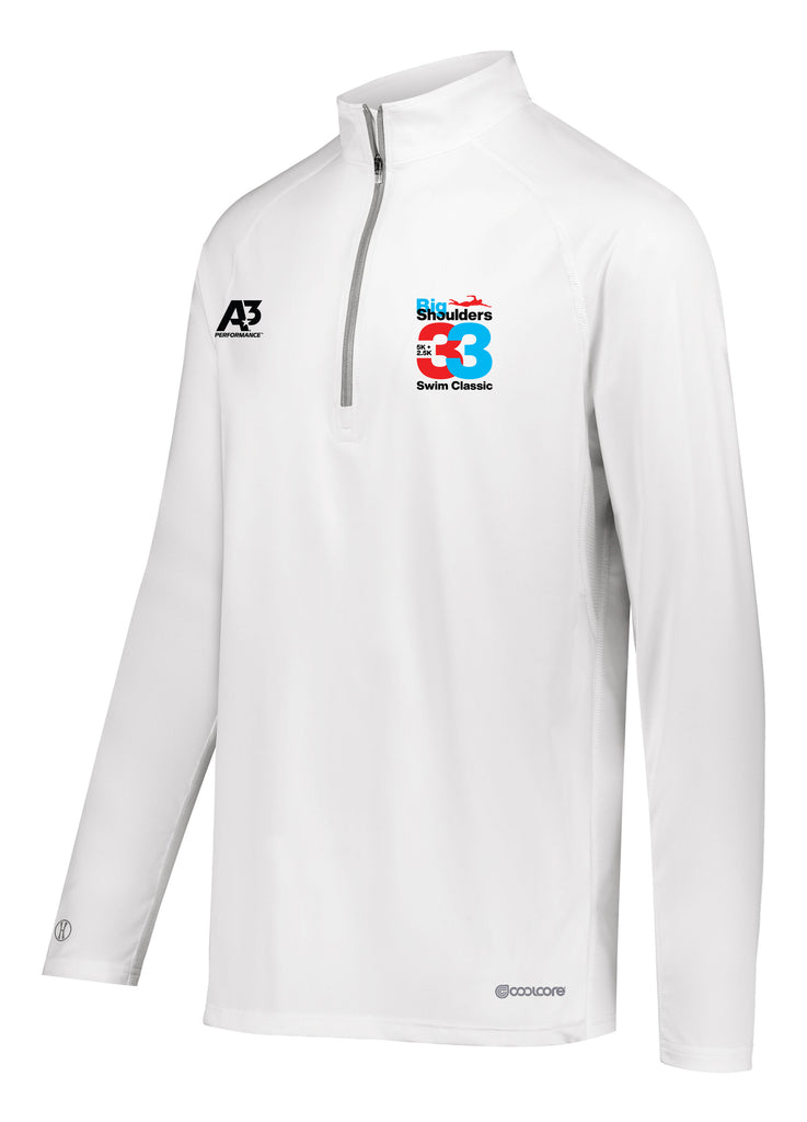2024 Big Shoulders Electrify Coolcore 1/2 Zip Pullover - White / Adult Small