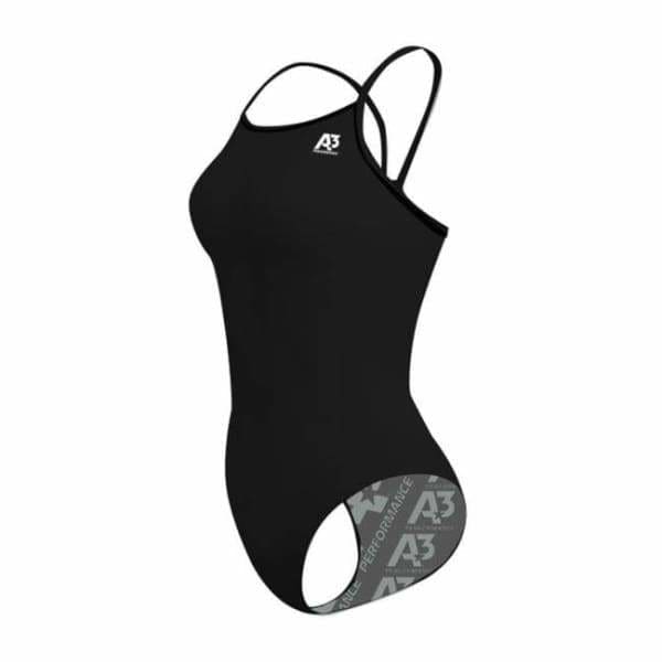 PRACTICE Solid Female Xback Swimsuit - Black 100 / 18 - Team Store