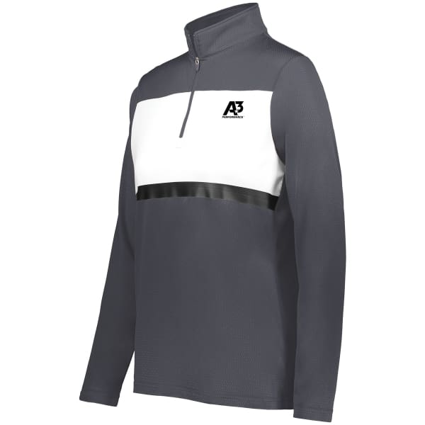 Ladies Prism Bold 1/4 Pullover - Carbon/White F52 / Small - Coats & Jackets
