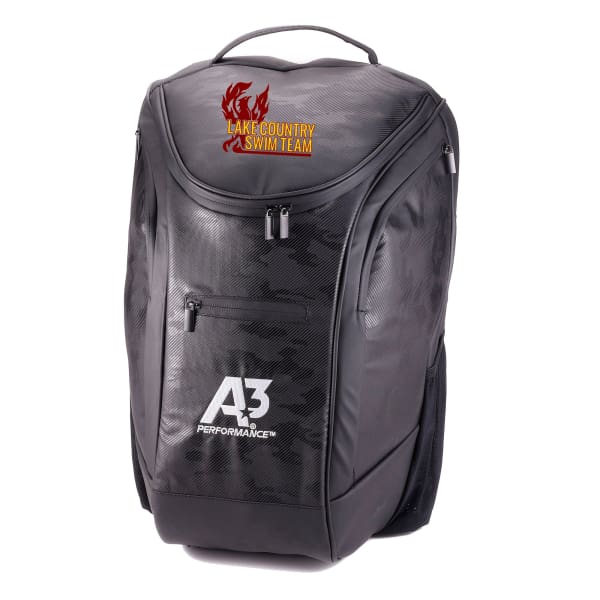 Lake Country Competitor Backpack w/ Logo Black 100 Lake Country Phoenix Swim Team