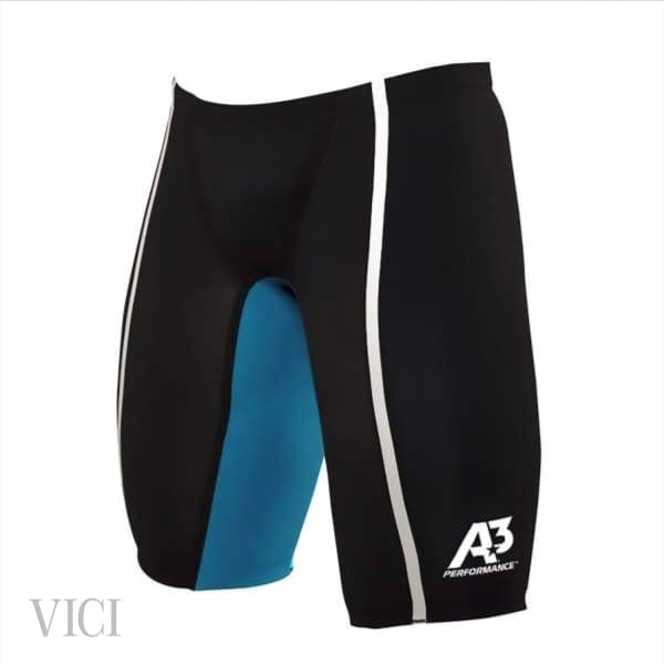 LIMITED EDITION - A3 Performance VICI Male Jammer Technical Racing Swimsuit Charcoal/Teal 820 / 22