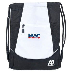 MAC Cinch Bag w/ logo - White - Madison Aquatic Club