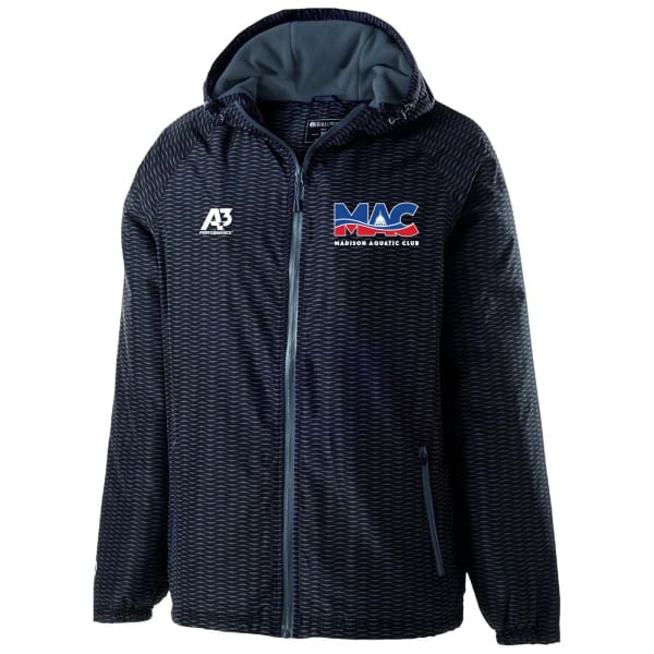MAC Range Jacket - Adult Small / Black/Carbon - Madison Aquatic Club