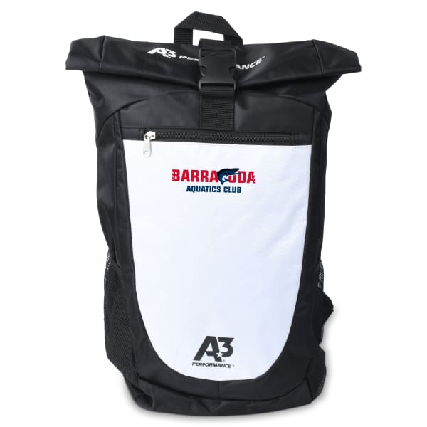 NEW! Barracuda Roll Top Backpack w/ logo - Barracuda Aquatic Club