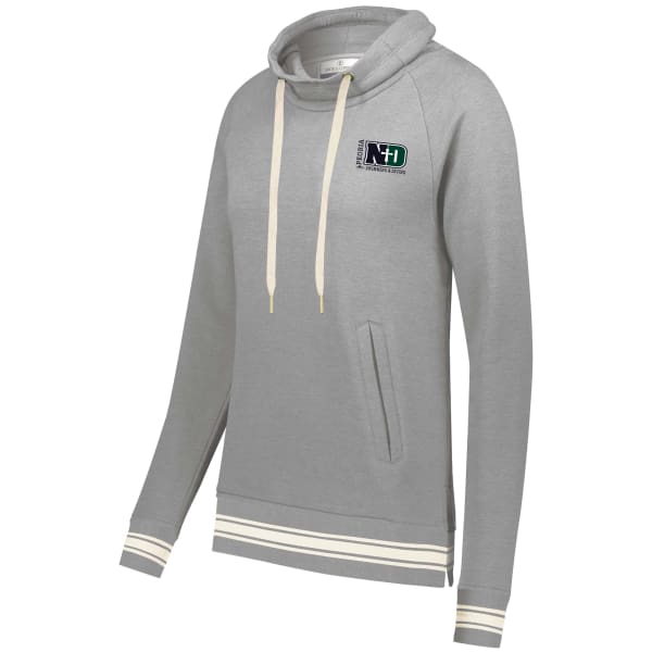 PND Ladies Ivy League Pullover - Athletic Grey / X-Small - Peoria Notre Dame Swimming & Diving