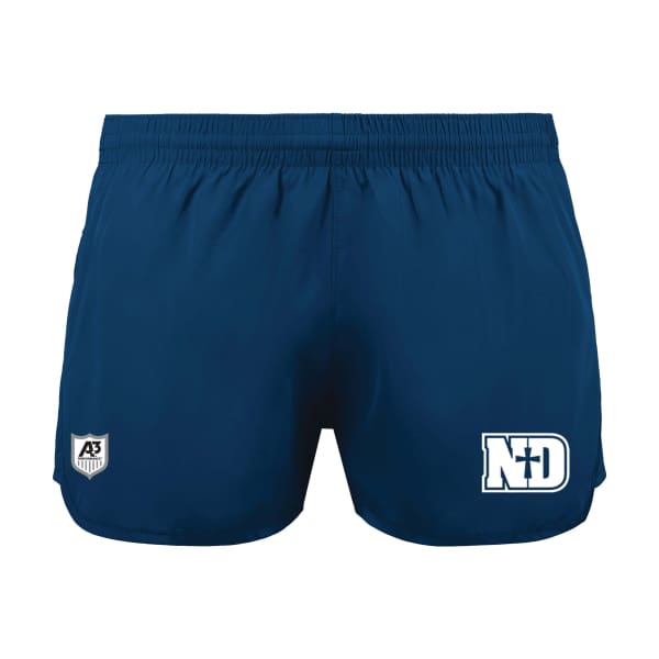 PND Ladies Wayfarer Shorts - WITH PND LOGO - Navy / Ladies X-Small - Peoria Notre Dame Swimming & Diving