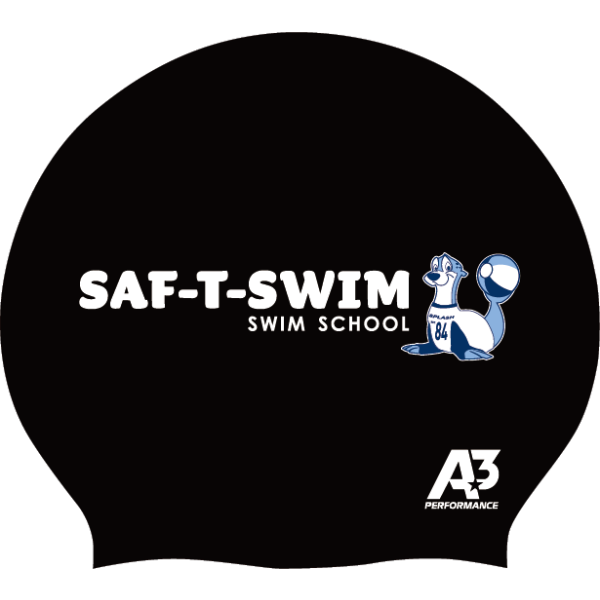 SAFE-T-SWIM XL Long Hair Silicone Cap - Black - Streamline Brands