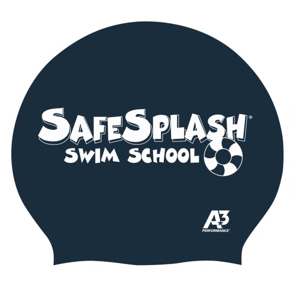 SafeSplash XL Long Hair Silicone Cap - Navy - Streamline Brands