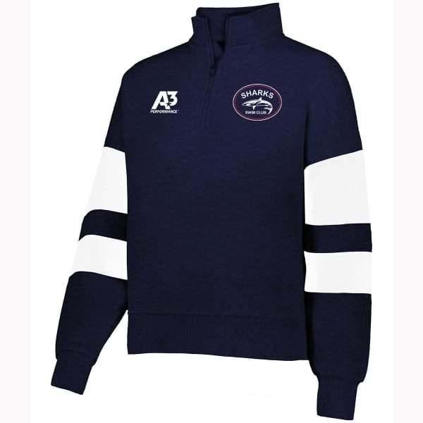 Sharks Jackson Way Ladies Pullover - Navy / Ladies Small - Schenectady Sharks
