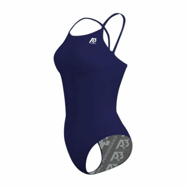 Team Solid Female Xback Swimsuit - Navy 350 / 18 - Team Store