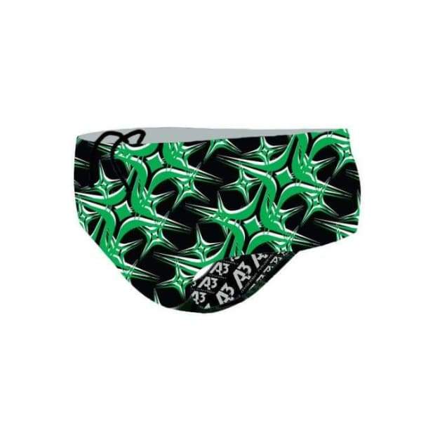 Team Starbyrst Male Brief Swimsuit - Green 801 / 22 - Male