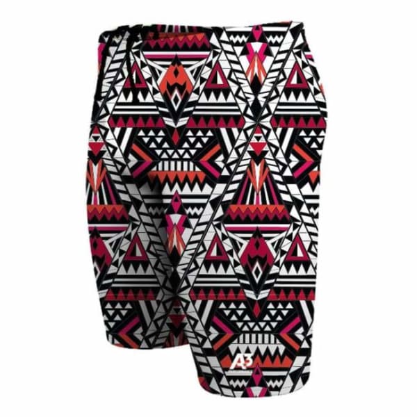 Team Tribal Geo Male Jammer Swimsuit - Red 400 / 18 - Team Store
