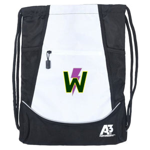 West-Liberty Women’s Cinch Bag w/ logo - White 105 - West and Liberty Swim and Dive