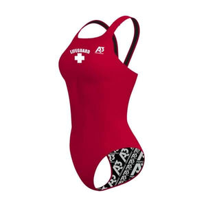 A3 Performance Guard Female Sprintback Swimsuit w/ logo - Red 400 / 40 - Female