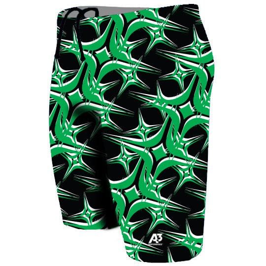 A3 Performance Starbyrst Male Jammer Swimsuit - Green 801 / 20 - Male