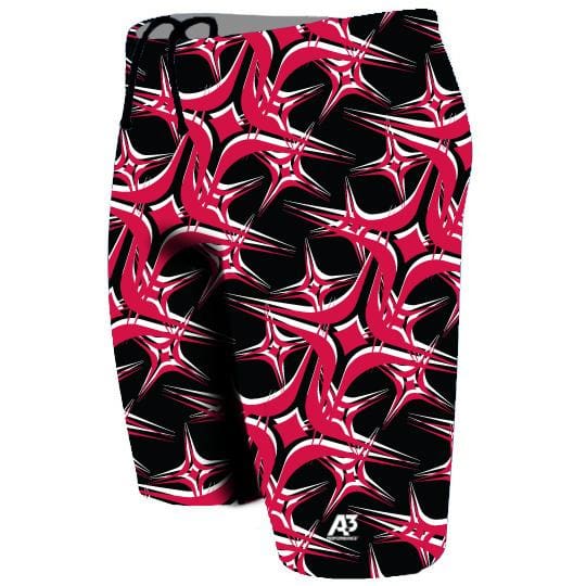 A3 Performance Starbyrst Male Jammer Swimsuit - Red 401 / 18 - Male