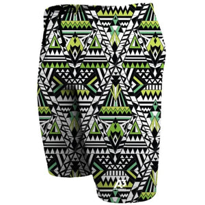 A3 Performance Tribal Geo Male Jammer Swimsuit - Green 800 / 18 - Male