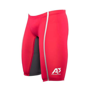 A3 Performance Vici Male Jammer Technical Racing Swimsuit - Red/silver 400 / 22 - Male