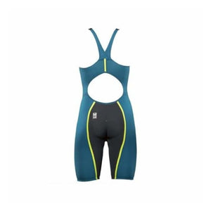 Team Vici Female Powerback Technical Racing Swimsuit - Teal/yellow 859 / 18 - Team Store