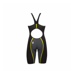 Team Vici Female Powerback Technical Racing Swimsuit - Black/yellow 109 / 18 - Team Store